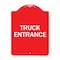 Signmission Traffic Entrance Sign Truck Entrance, Red & White Aluminum Sign, 18" x 24", RW-1824-22791 A-DES-RW-1824-22791 - alternate 1